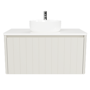 New England Joinery 900mm Noble Centre Basin SilkSurface Top Wall Hung Vanity