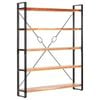 vidaXL Solid Acacia Wood 5-Tier Bookcase 140cm Standing Shelf Book Cabinet