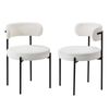 Oikiture 2x Dining Chair Boucle