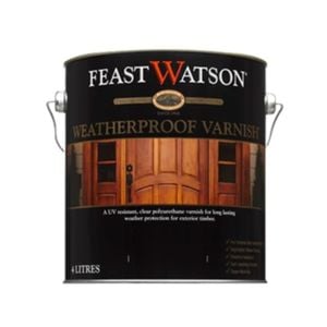 Feast Watson 4L Clear Satin Timber Weatherproof Varnish