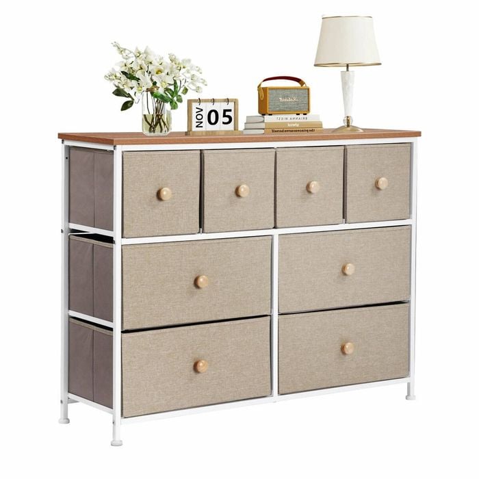 Chest of 8 Drawers Tallboy Cabinet Dresser Oak