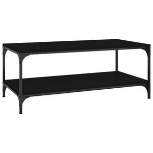 vidaXL Coffee Table Black Engineered Wood Modern Couch Table Bedside Table