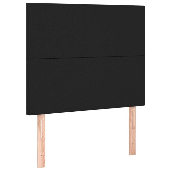 vidaXL LED Headboard Bed Header Bedroom Furniture Black 100 cm Faux Leather