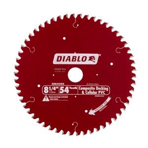 Diablo 209mm 8.25" 54 Teeth Composite Decking Circular Blade Saw