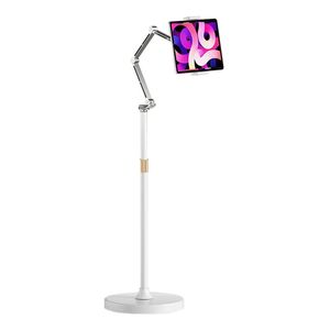Aluminum Floor Tablet/iPad/Phone Holder Stand Mechanical Arm 360o Rotating