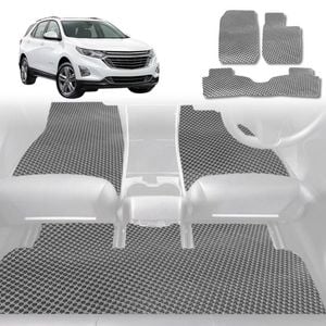 6D Diamond Car Floor Mats for Holden Equinox 2017-2020-Full Set-Grey-Outback GT