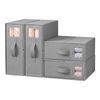 Artiss 4x Foldable Bed Sheet Organiser Box Set King Size Bedding Grey