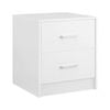Griffin Bedside Unit Side Table 2 Drawers White