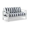 Bay Gallery Furnitire Kansas 2 Seater Lounge White & Navy Stripe Cushions
