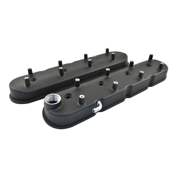 Black Cast Aluminium GM LS Valve Covers w/Coil Mounts