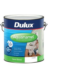 Dulux 4L Extra Bright Semi Gloss Aquanamel Enamel Paint - 4L