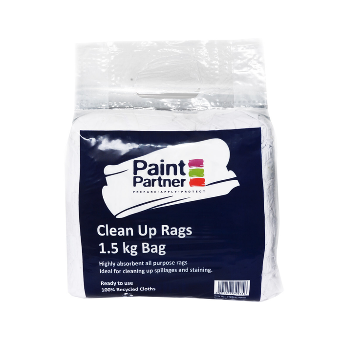 Paint Partner Clean Up Rags - 1.5kg Bag - White