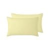Vintage Design Homewares 48cm x 73cm Light Yellow Set of 2 French Linen Standard Pillowcase