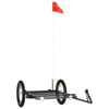 vidaXL Bike Trailer Pet Stroller Bicycle Cargo Wagon with Tow Bar Black Iron