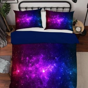 3D Starry Sky Universe Nebula Quilt Cover Set Bedding Set Pillowcases 111