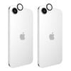 2PK Case-Mate Aluminium Ring Lens Protector For iPhone 16e/15/14/13 - Black