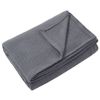 Jason Size Single/Double Bed 200x240cm Cotton Basketweave Pattern Blanket Grey