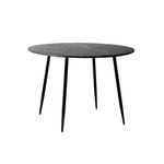Oikiture 110cm Dining Table Round Metal Grey&Black