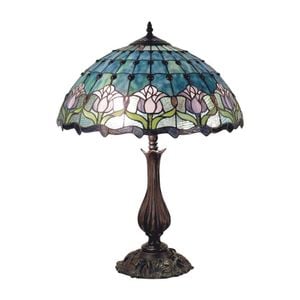 G&g Mauve Tulip Tiffany Table Lamp