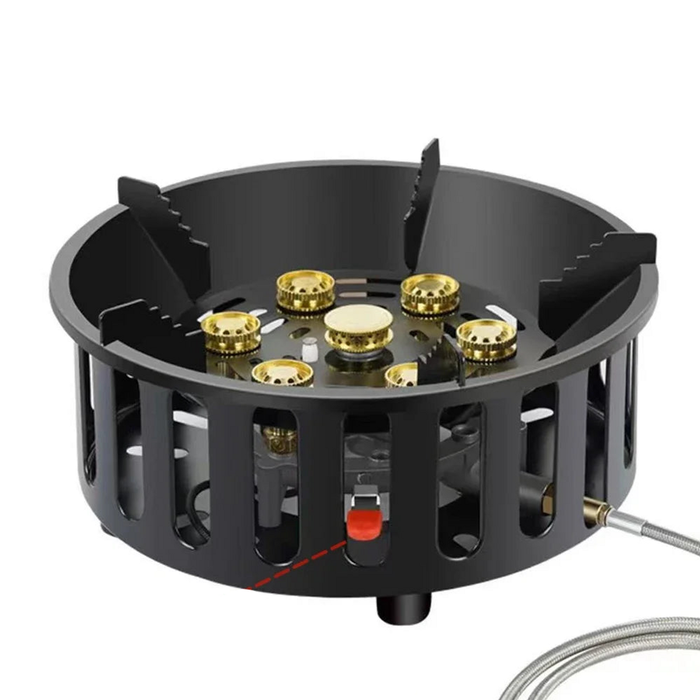 NNEOBA 7-Core High-Power Camping Stove Gas Burner Black