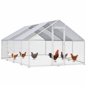 Advwin 300x600x196cm Large Chicken Coop Walk In Run Cage Rabbit Hutch
