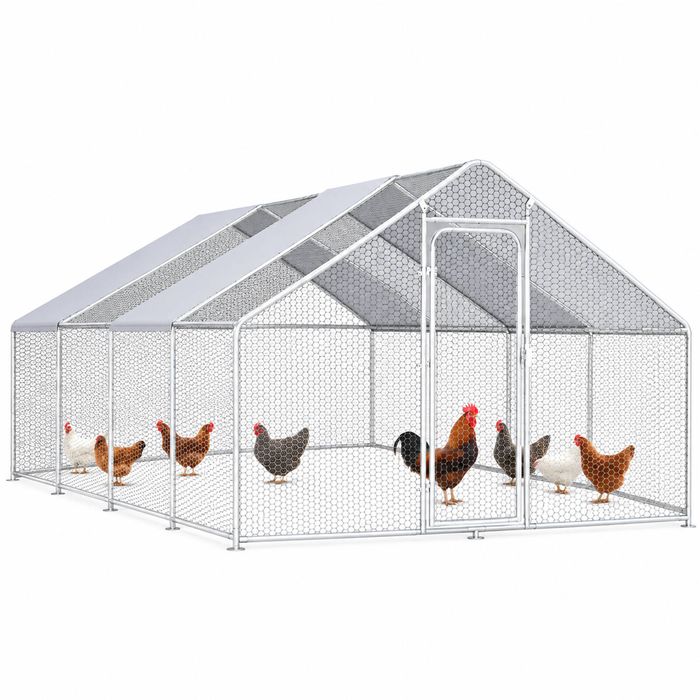Advwin 300x600x196cm Large Chicken Coop Walk In Run Cage Rabbit Hutch