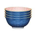 4PK Mikasa Does it All Glazed Bowl 15.7cm - Blue Arc
