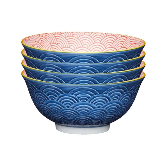 4PK Mikasa Does it All Glazed Bowl 15.7cm - Blue Arc
