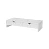 VIKUS White Monitor Standand Desk Organizer with 2 Drawers