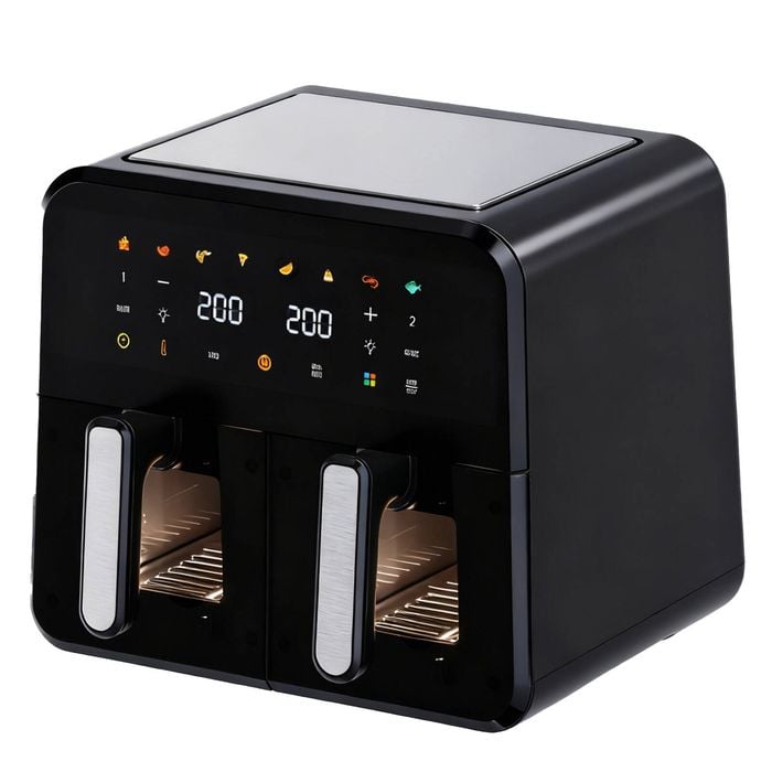 Spector 12l Air Fryer Dual Basket 8-in-1 Compact Oven - Black