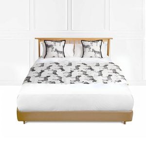 SOGA 1.5m Light Luxury Zebra Vintage Bed Runner Set of 3