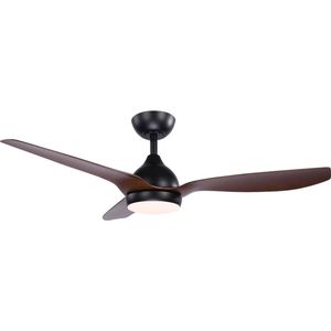 Fanforce Revo Smart DC Ceiling Fan W/ Remote Control 48" ABS Blades Black/Walnut