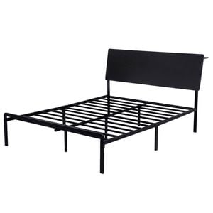 Artiss Bed Frame Queen Size Led Metal Bed Base With Charging Station Lan
