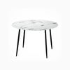 Artiss 1.1M Marble Effect Dining Table Round White Black
