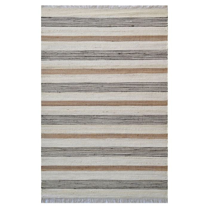 Handwoven Natural Jute Rug-Peru 1110-Natural-150x240cm