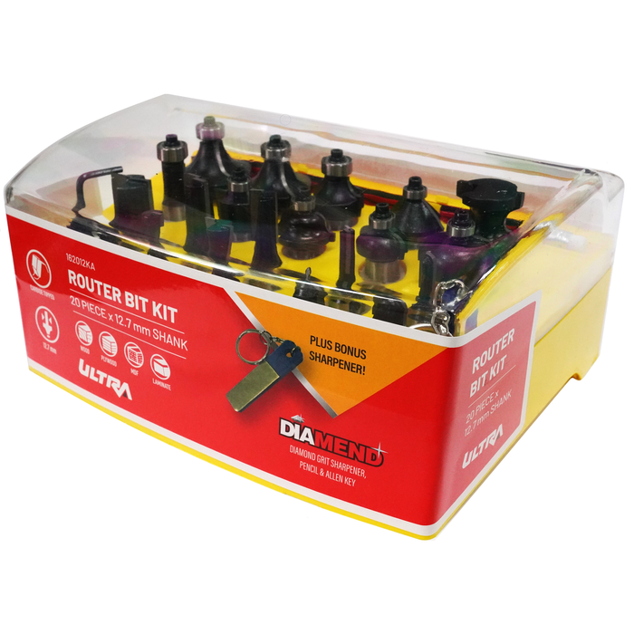 Ultra 20 Piece 12.7mm Router Bit Set
