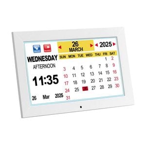 Artiss 10" Digital Day Clock Alarm Calendar Desk Clocks White