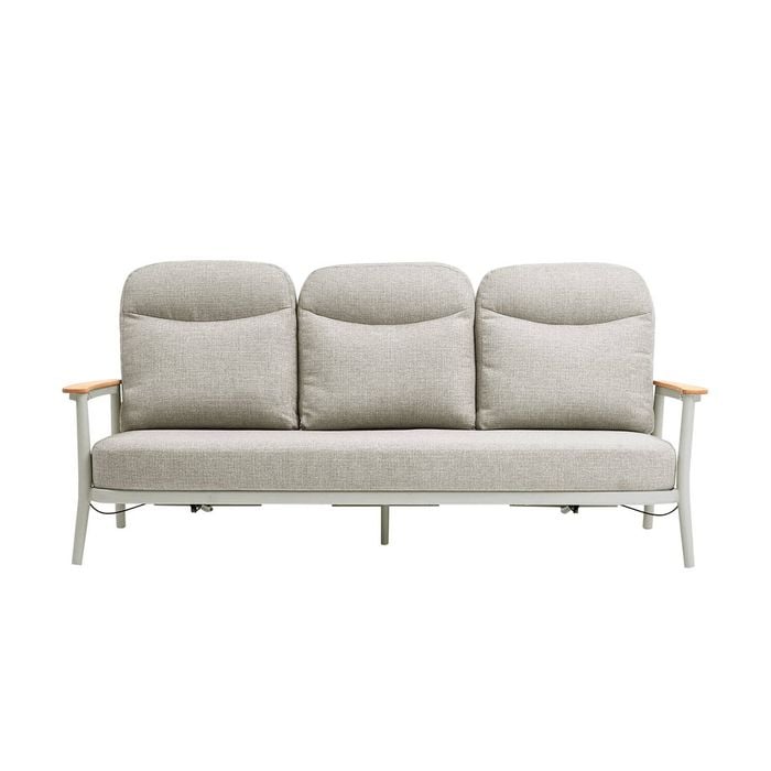 Deck Outdoor Concepts Anchorage Reclining 3 Seater Aluminium Outdoor Lounge in White