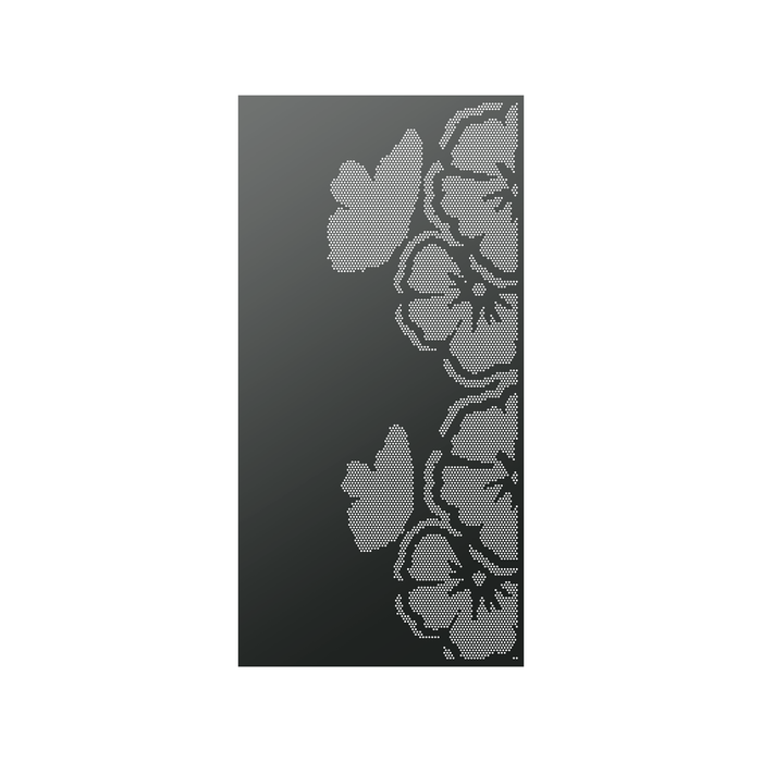 Walpix 1800 x 900 x 2.5mm Perforated Aluminium Decorative Screen Flat Profile Mallow - Charcoal