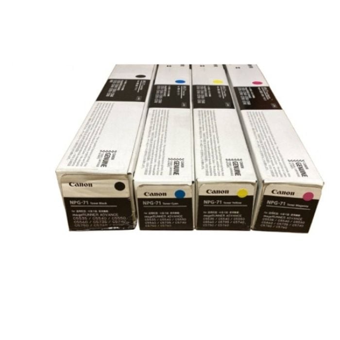 4x Pack Genuine Canon TG-71 C/M/Y/K NPG-71 Toner Cartridge Set - Bunnings  Australia