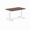 Desky Fixed Height Red Walnut Rubberwood Desk 120x75cm White Leg