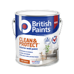 British Paints Clean And Protect White Low Sheen - 4L
