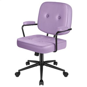 ALFORDSON Office Chair Leather Purple