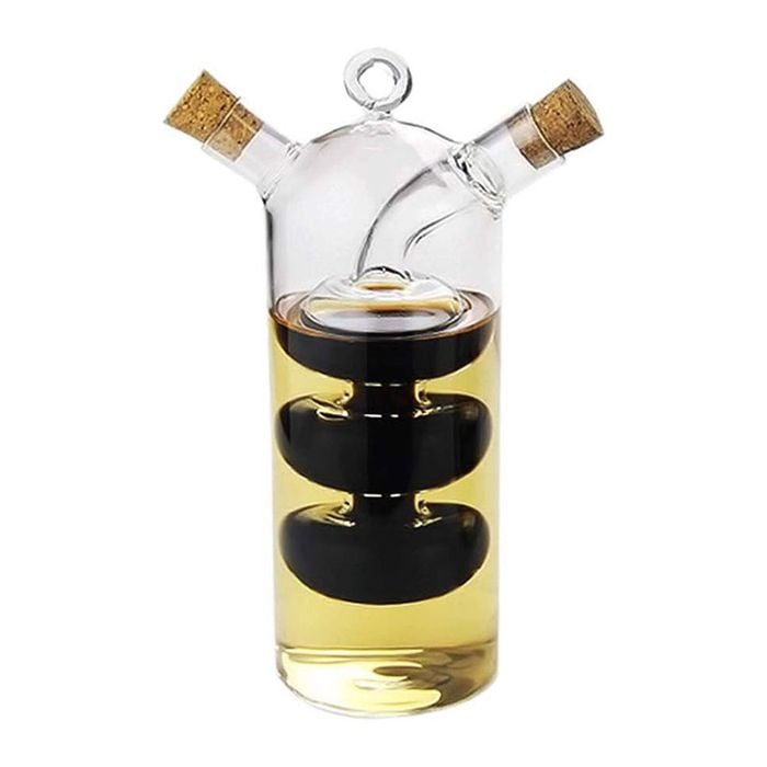 Catzon 2-in-1 Oil and Vinegar Dispenser Dual Glass Bottle
