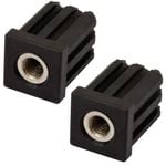 Richmond 32mm x M12 Square Threaded Tube Insert - 2 Pack