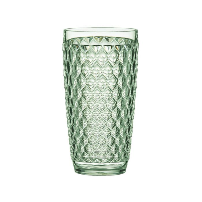 Tate Geometric 450ml Highball Acrylic Tumbler Drinking Cup - Forest