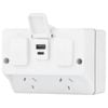 DETA Outdoor Double Power Point IP54 With 3.4A USB