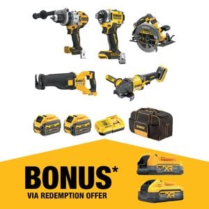 DeWALT 18V/54V XR 6.0Ah 5 Piece Mixed Voltage Combo Kit DCZ507T2-XE
