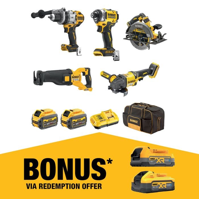DeWALT 18V/54V XR 6.0Ah 5 Piece Mixed Voltage Combo Kit DCZ507T2-XE