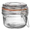 Argon Tableware Glass Storage Jar - 125ml/4.2oz - 4 Colour Seals Airtight Kitchen Storage Container Preserving Jar